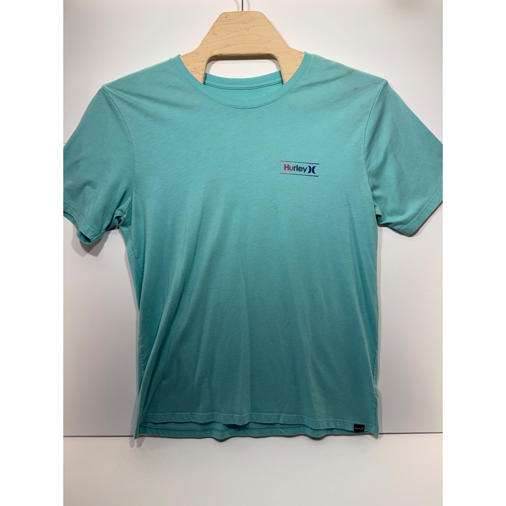 Hurley Everyday Washed T-Shirt Mens XL Teal Short Sleeve Graphic Logo Surf Tee
